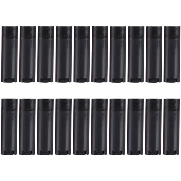 FZBNSRKO 5ml 50 Pcs Empty Oval Deodorant Lip Balm Tubes Twist-up Refillable Mini Size Containers for Carry-On Travel,DIY Deodorants,Black