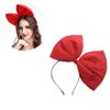 Red Big Bow Headband Hair Bow for Women, 10'' Huge Bowknot Hairband Hair Hoop Headwear for Halloween Cosplay Christmas Costume Party