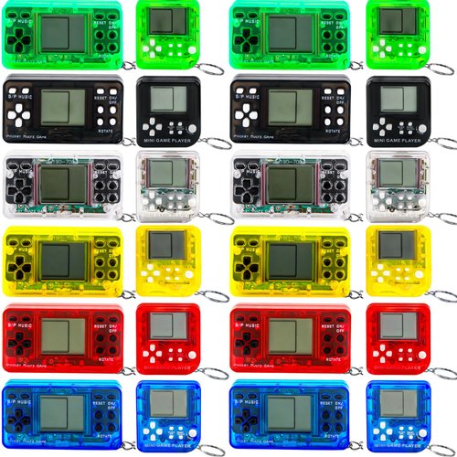 Haconba 24 Pack Mini Video Game Party Favors Small Video Game Keychain Game Console Keychain for ...