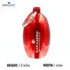 EARasers Earplugs Keychain Carrying Case - Aluminum Waterproof Ear Plugs and Pills Holder (Red)