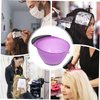 FRCOLOR 5pcs Hair Dyeing Bowls Hair Color Mixing Bowls Mixing Tint Bowls Dyeing Coloring Tool with Handle for Salon Hairdressing (Purple)