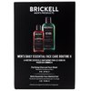 Brickell Men's Daily Essential Face Care Routine II, Purifying Charcoal Face Wash and Daily Essential Face Moisturizer, Natural and Organic, Men's Skin Care Gift Set, Scented