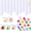 Viicoor 48 PCS White Slap Bracelets Snap Bracelet Party Favors Basket Bag Filler DIY Blank Bracelets School Prizes Birthday Gifts Bulk (23-White Styles-48pcs)