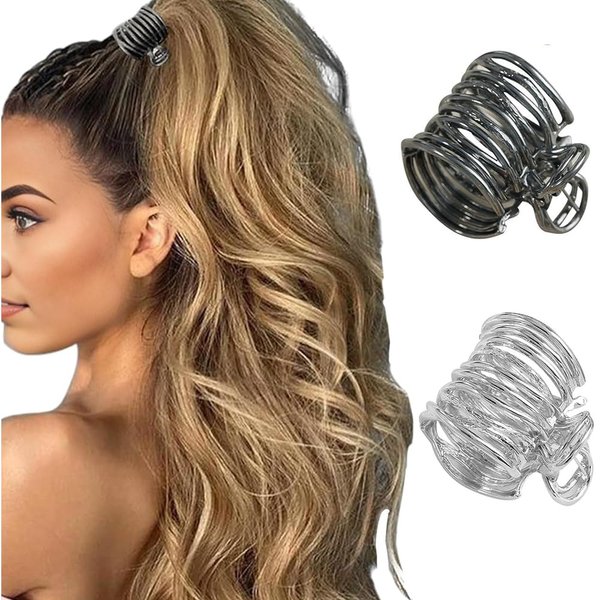 E EMZHOLE 2Pcs Hair Claw Clips - 1.4 Inch Medium Claws Clips for Thick Long Hair, Shark Hair Clips,Ideal for High Ponytails Hair Styles