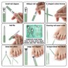 Tumkun Nail Kit, Manicure Kit, Nail Care Kit For Women, Manicure Pedicure Set, Nail Clippers Toenail Clippers Kit, Professional Manicure Kit Pedicure Kit, Green Travel Case, Set of 12.