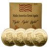 Trump 2024 Gold Coins Fighting for America, Donald-Trumps Coins Save America, Make America Great Again(MAGA), 40mm Gold Plated Commemorative Coins Gift, Trump Merchandise