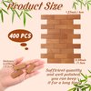 Burbell 400 Pcs Miniature Dollhouse Flooring on 1: 12 Scale Mini Wooden Dollhouse Floor Boards Geometric Bamboo Doll House Furniture Wood Mini Floor Boards for Model Accessories(Pale Brown)