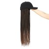 Yunkang Braided Baseball Cap Wig Box Braid with Hat Cap Wig with 24inch Long Synthetic Braiding Hair Attached for Women Ombre Color (B-T30)