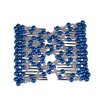Ruihfas Delicate Women Girls Easy Stretch Pearls Combs Beaded Hair Comb Jewelry Double Clips (Blue)