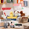Hiboom 7 Pcs Farm Stuffed Plush Animals Toys Set 8 Inch Barnyard Stuffed Animals Bulk Soft Pig Rooster Horse Duck Sheep Cow Dog Toy Gifts for Birthday Party Favor Supplies