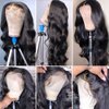 Lace Front Wigs Human Hair 13x4x1 T-Part Body Wave Bob Wigs Brazilian Virgin Middle Part Human Hair Wigs for Black Women Pre Plucked with Baby Hair 150% Density Natural Color(12 inch)