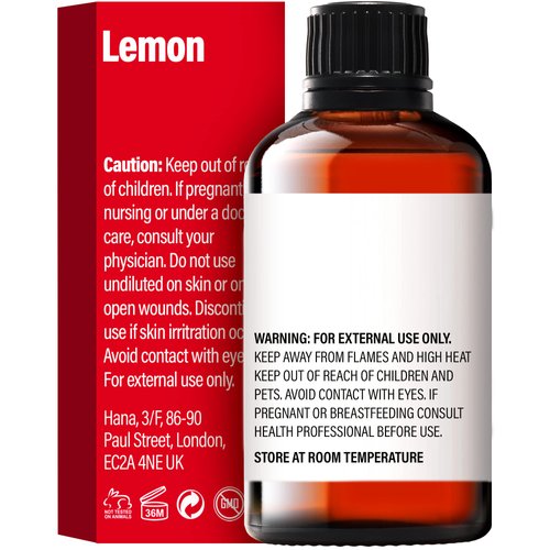 H'ana Lemon Essential Oil for Diffuser - Therapeutic Grade Essential Oil Lemon Oil for Skin - Lemon Essential Oil for Cleaning - Lemon Oil Essential Oil for Aromatherapy (1 fl oz)
