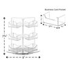 Marketing Holders Rotating Business Card Holder Acrylic Counter Holds 3.5" x 2" Appointment Cards for Studios Galleries Sales and Marketing Professionals Hotels Hospitality Concierge 9 Pocket Clear