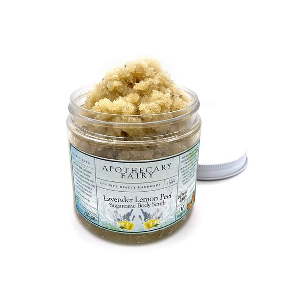 Lavender Lemon Peel Sugarcane Body Scrub 8oz