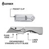 Gerber Gear EAB Pocket Knife with Money Clip - 1.5" Blade Length Folding Knife - EDC Gear and Equipment - Stainless Steel