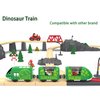 Toy Train Set for Wooden Tracks, Battery Operated Train for Toddlers, Motorized Train with Dinosaur Train for Kids, Electric Train Toy Compatible with Thomas & Friends, Brio