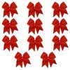 Cheer Bows Red Cheerleading Softball - Gifts for Girls and Women Team Bow with Ponytail Holder Complete your Cheerleader Outfit Uniform Strong Hair Ties Bands Elastics by Kenz Laurenz (11)