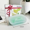 Soap Box Holder, 2-Pack Soap Dish Soap Savers Case Container for Bathroom Camping Gym Vonpri (Clear)