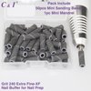 C & I Nail Drill Bits 50pcs Mini Sanding Bands & 1pc Mini Mandrel Acrylic Gel Nails Remove Fake Nails Shaping Cuticle & Nail Prep Function Nail Supplies for Nail Techs (240 Extra Fine-XF,Black)