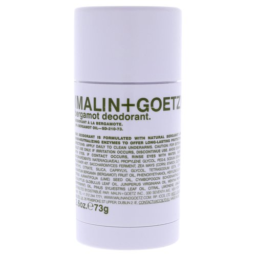 Malin + Goetz Bergamot Deodorant, 2.6 oz. - Men & Women's Stick Deodorant, Scented Deodorant for All Skin Types, Natural Fragrance & Color, Underarm Odor Sweat Protection