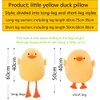 DEYI Plush Duck Stuffed Animal Soft Toys Yellow Duckling Stuff,Gifts for Friends and Children Christmas,Cute Yellow Throw Pillow (Short-Legged Yellow Duck,15.7in)