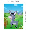 Morcheiong Pin The Tail on The Donkey Party Game with 48pcs Tails for Kids Birthday Party Supplies Donkey Party Favors Farm Party Decorations