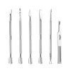 6PCS Cuticle Pusher Set, Stainless Steel Cuticle Remover Kit, Cutter and Trimmer Manicure and Pedicure Tools for Fingernail and Toenails