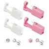 Orglace Ear Piercing Kit Disposable Self Ear Piercing Kit Safety 4 Pack Ear Piercing Gun Kit Tool with 5mm Earring Studs