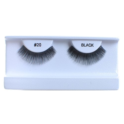 30 Pairs False Eyelashes Fake Eyelashes 100% Human Hair Black #20