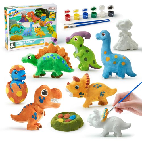 stochastic box Kids Crafts Set,Ceramic Painting Kit,Paint Your Own DIY Ceramic Figurines,Painting Kit DIY Toys Kids