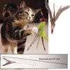 Litterboy pets The Da Bird Super Pack (Includes 1 Da Bird Original 36" Single Pole Cat Toy, Feather Refill, Sparkly Attachment, Kitty Puff Attachment & Peacock Feather)