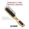 Kent PF21 Narrow Cushion Paddle Hair Brush, Taming Fine Pins Hair Detangle Brush for Long Thick and Curly Hair, Scalp Massager and Growth Stimulator, Wet or Dry Hair Detangling Brush. Made in England