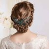 Yokawe Bridal Wedding Hair Comb Silver Rhinestone Bride Side Combs Crystal Hair Accessories for Women and Girls