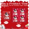 Faccito 100 Pcs Christmas Snowman Paper Napkins Winter Snowflake Cocktail Napkins Red Holiday Let it Snow Beverage Napkins for Xmas New Year Family Gatherings Dinner Party Decoration Supplies