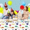 Hegbolke Dog Party Supplies Serve 20-81Pcs Plates Napkins Tablecloth Forks Set for Doggy, Kids, Dog Birthday Party Decorations Dog Theme Party