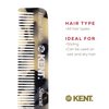 Kent 20T TW Handmade Folding Pocket Comb for Men, Fine Tooth Hair Comb Straightener for Everyday Grooming Styling Hair, Beard or Mustache, Use Dry or with Balms, Saw Cut Hand Polished, Made in England
