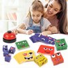 Face Changing Magic Cubes Game Face Blocks Game Face Change Cube Game Expression Matching Block Puzzles Building Cubes Toy Educational Puzzles Toy Family Board Games for Child & Adults (with Bell)