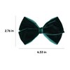 4.5" Christmas Dark Green Velvet Ribbon Hair Bow Alligator Clips Cheer Barrettes Pins Girls Christmas Party Dress Outfit Decor Accessory Teen Toddler Women Kids Xmas Gift