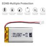 EEMB 3.7V Lipo Battery 620mAh 852040 Lithium Polymer ion Battery Rechargeable Lithium ion Polymer Battery with JST Connector Make Sure Device Polarity Matches with Battery Before Purchase!!!