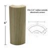 3/4" x 2 1/4" x 6" Poplar (Paint Grade) Outside Radius Corner Base Block Bullnose - Fits 3/4" Radius, Trim Molding (10)