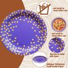 HSPAIDYP 40Pcs Purple and Gold Party Supplies,Purple Paper Plates 7" Purple Gold Dot Dessert Plates for Baby Shower,Wedding,Cocktail Party Purple Birthday Party Decorations (Purple Plates)