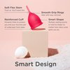 Saalt Menstrual Cup - Premium Design - Most Comfortable Period Cup - #1 Active Cup - Wear for 12 Hours - Soft, Flexible, Reusable Medical-Grade Silicone - Made in USA