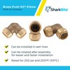 SharkBite 3/4 Inch 90 Degree Elbow, Pack of 4, Push to Connect Brass Plumbing Fitting, PEX Pipe, Copper, CPVC, PE-RT, HDPE, U256LFA4