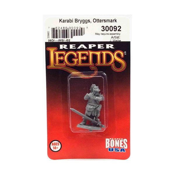 Reaper Karabi Bryggs Ottersmark Miniature Figure 25mm Heroic Scale Bones USA Miniatures