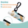 HEYSKAY 3PCS Lip Balm Holder Sleeves Chapstick Holder Keychain Lip Gloss Holder Keychain Elastic Sleeves (Boho Pattern)