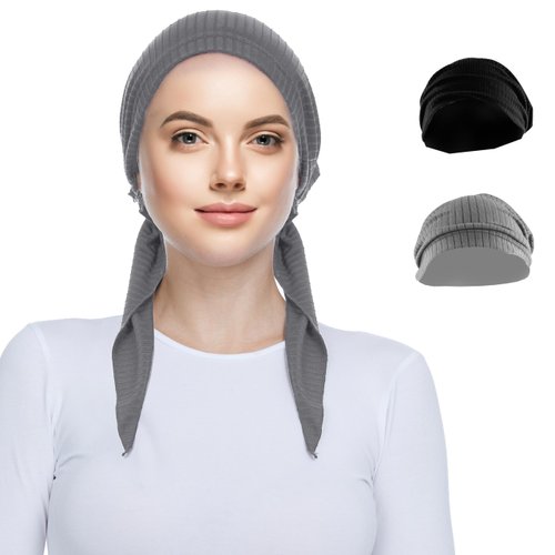 Rebeccah's Well Being Pretied Head Scarf for Women's Hair - USA Made, Soft Chemo Headwear for Women with Elastic Secure Closure - Tichel Hair Wrap