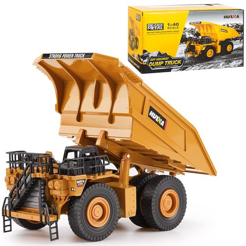 Gemini & Genius Construction Vehicle Dump Truck Toy 1/40 Scale Die-cast Site Dumper Vehicle Alloy Model Toys for Kids and Decoration for House (1-40 Truck)