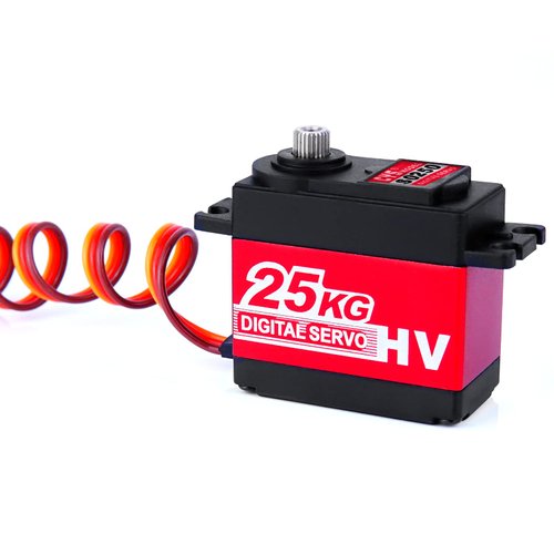 CYS 25KG RC Servo, Waterproof Digital Servo, High Torque RC Motor, Stainless Steel Gear, Full Aluminum Case, 25T Standard Digital Iron Core Servo for 1/8 RC Car/Helicopter/Airplane