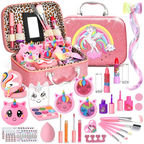 Kids Makeup Kit for Girls, Teensymic Makeup Toys for Girls Washable Princess Make Up Toy for Girl Age 3-12 Birthday