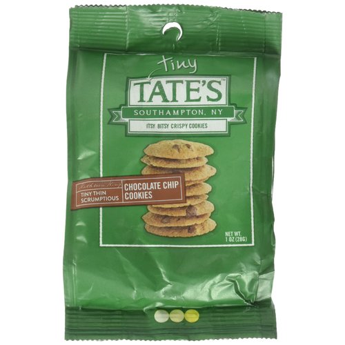 Tate's Bake Shop - Tiny Tate's Bite Size Chocolate Chip Cookies (Each bag contains 10 -12 bite size cookies, Six 1oz Bags) Pack of 6